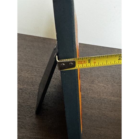 Pier 1 Imports Wooden Picture Frame Square Folk Art Boho Colorful Distressed - Picture 7 of 12